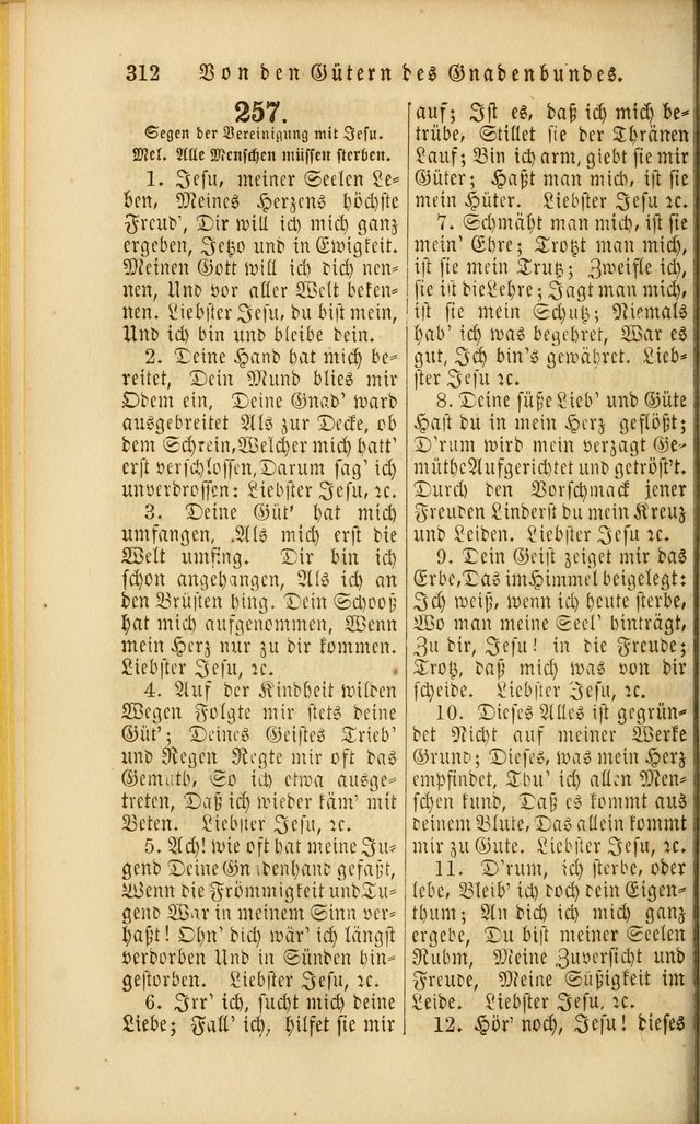 Die Psalmen Davids: nebst einer Sammlung Geistlicher lieder für Oeffentlichen und Privat-Gottesdienst page 314