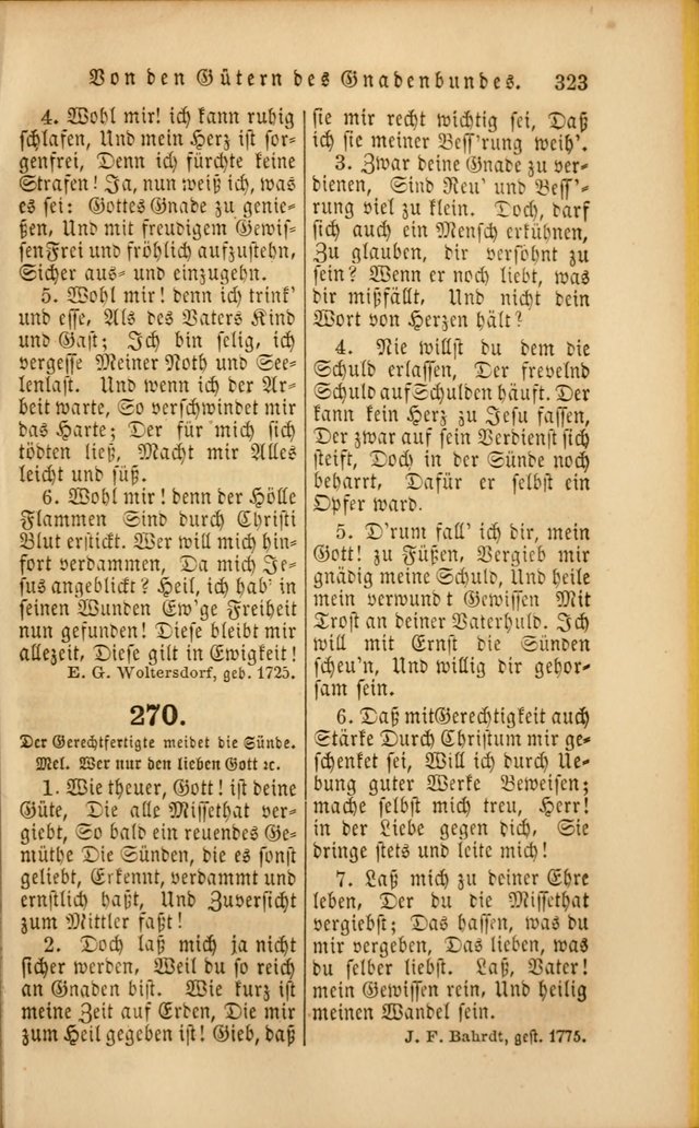 Die Psalmen Davids: nebst einer Sammlung Geistlicher lieder für Oeffentlichen und Privat-Gottesdienst page 325