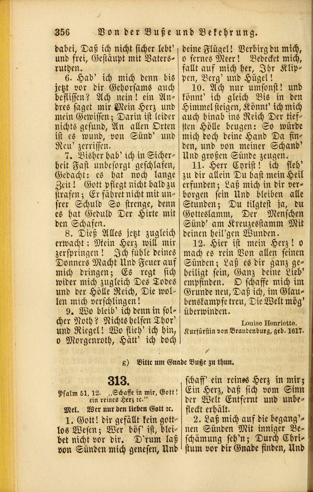 Die Psalmen Davids: nebst einer Sammlung Geistlicher lieder für Oeffentlichen und Privat-Gottesdienst page 358