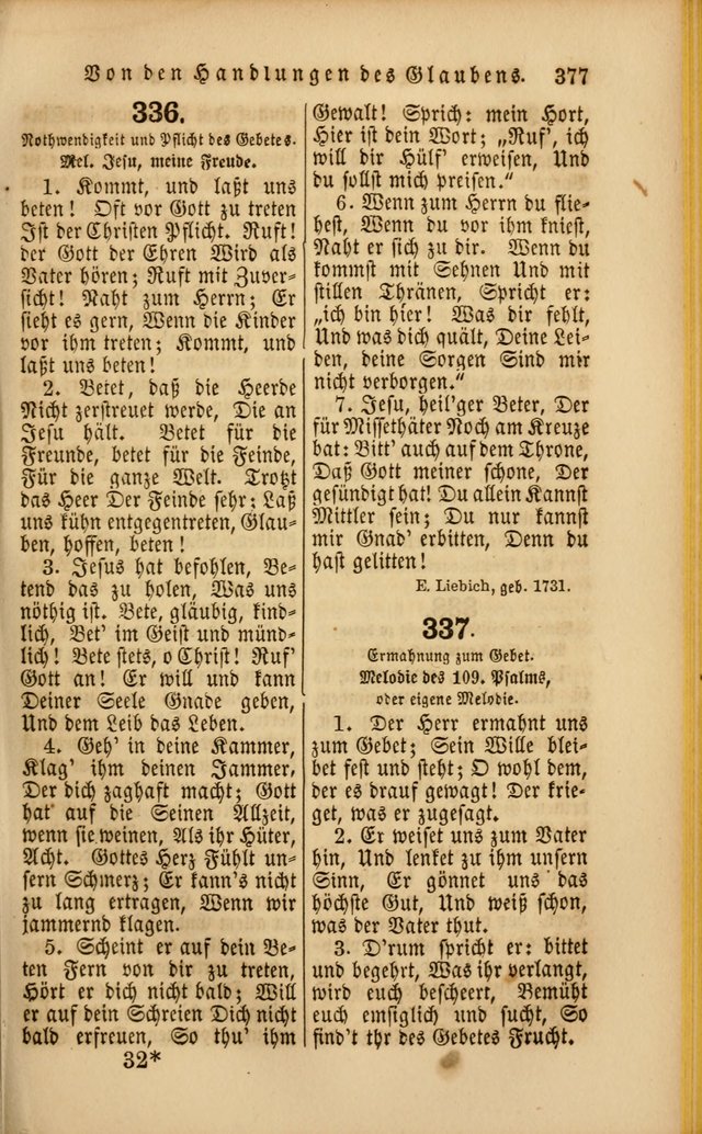 Die Psalmen Davids: nebst einer Sammlung Geistlicher lieder für Oeffentlichen und Privat-Gottesdienst page 379