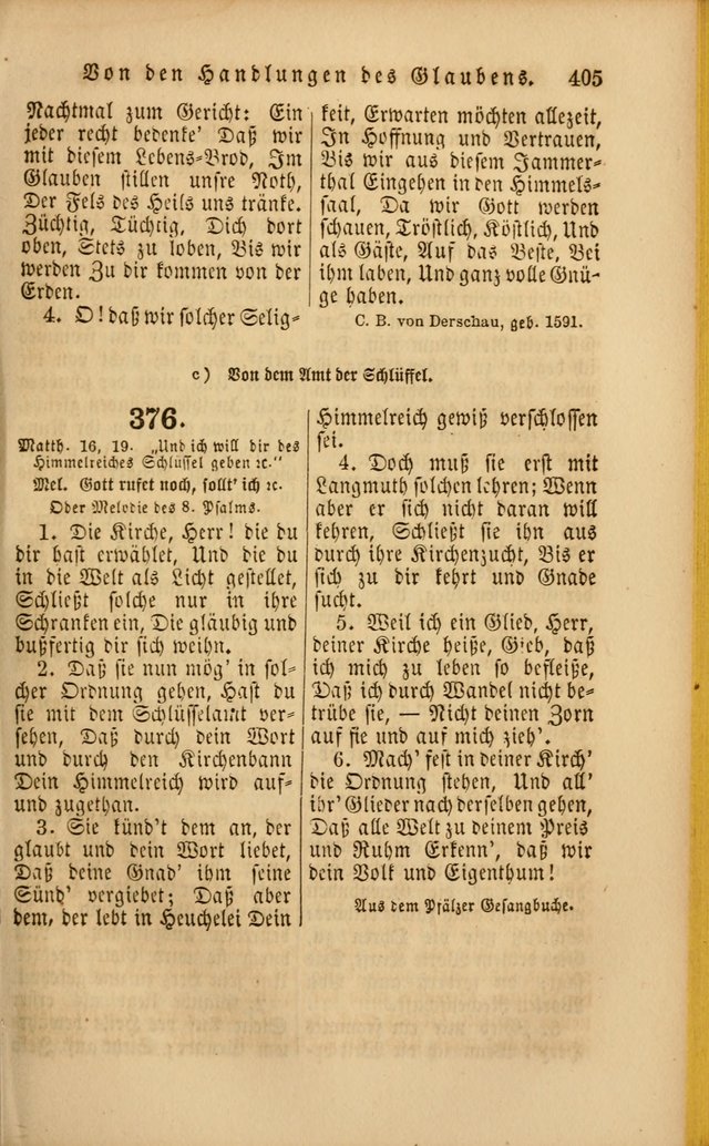 Die Psalmen Davids: nebst einer Sammlung Geistlicher lieder für Oeffentlichen und Privat-Gottesdienst page 407