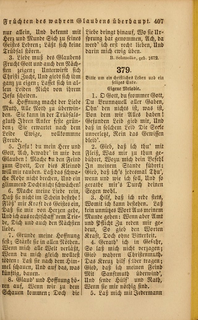 Die Psalmen Davids: nebst einer Sammlung Geistlicher lieder für Oeffentlichen und Privat-Gottesdienst page 409