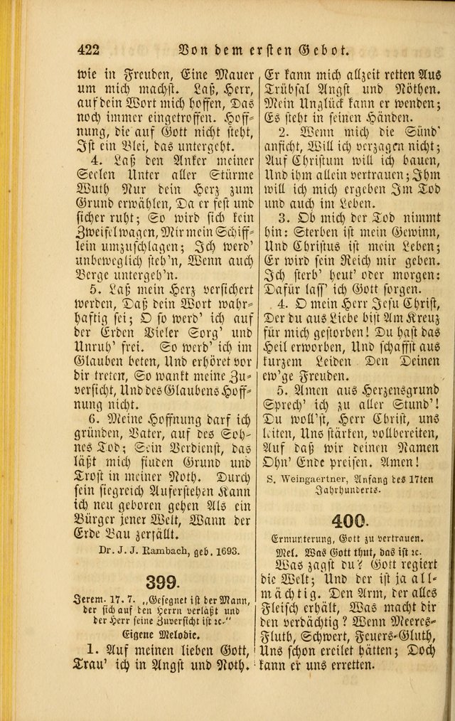 Die Psalmen Davids: nebst einer Sammlung Geistlicher lieder für Oeffentlichen und Privat-Gottesdienst page 424