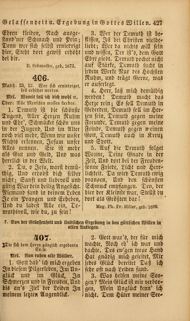 Die Psalmen Davids: nebst einer Sammlung Geistlicher lieder für Oeffentlichen und Privat-Gottesdienst page 429