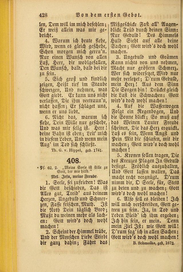 Die Psalmen Davids: nebst einer Sammlung Geistlicher lieder für Oeffentlichen und Privat-Gottesdienst page 430