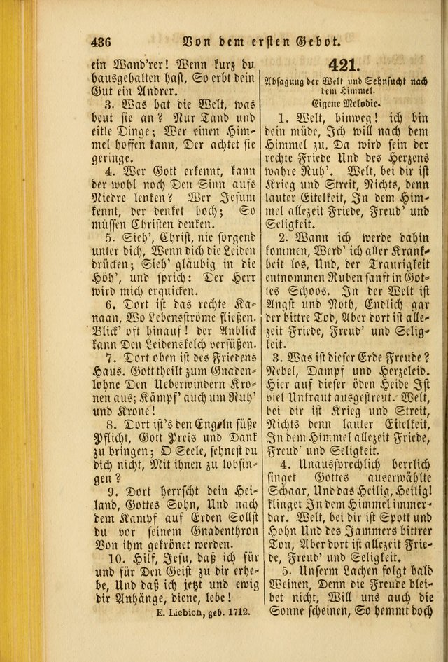 Die Psalmen Davids: nebst einer Sammlung Geistlicher lieder für Oeffentlichen und Privat-Gottesdienst page 438