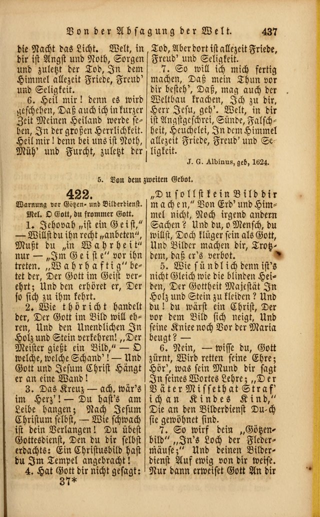 Die Psalmen Davids: nebst einer Sammlung Geistlicher lieder für Oeffentlichen und Privat-Gottesdienst page 439