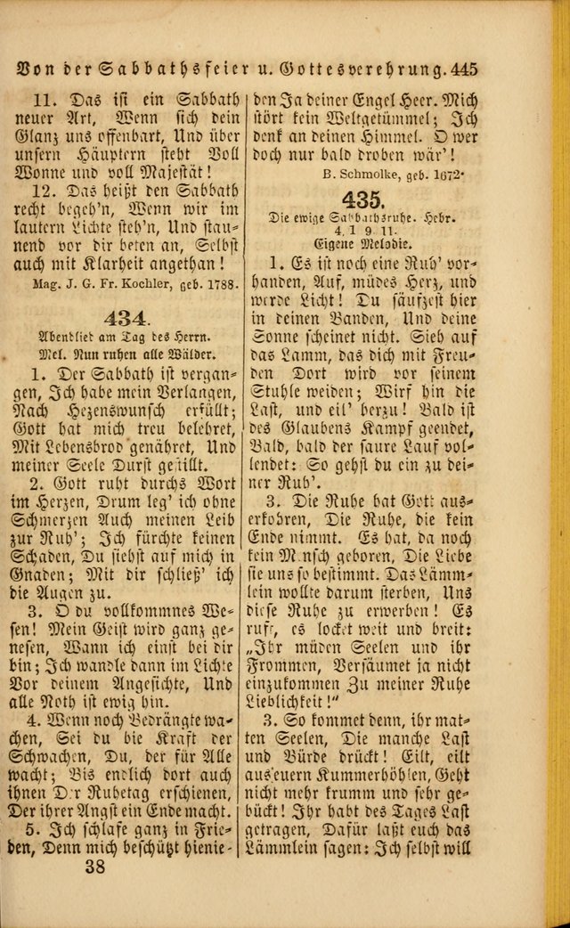 Die Psalmen Davids: nebst einer Sammlung Geistlicher lieder für Oeffentlichen und Privat-Gottesdienst page 447