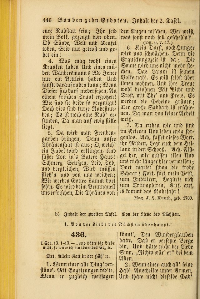 Die Psalmen Davids: nebst einer Sammlung Geistlicher lieder für Oeffentlichen und Privat-Gottesdienst page 448