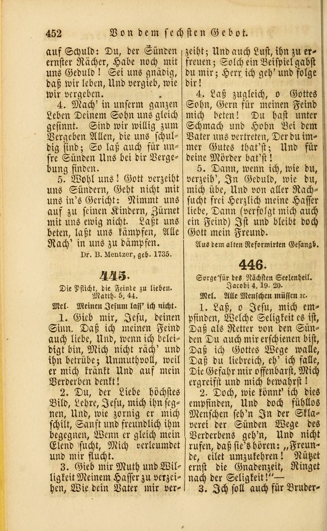 Die Psalmen Davids: nebst einer Sammlung Geistlicher lieder für Oeffentlichen und Privat-Gottesdienst page 454