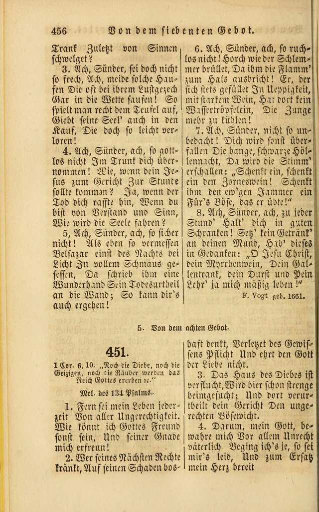 Die Psalmen Davids: nebst einer Sammlung Geistlicher lieder für Oeffentlichen und Privat-Gottesdienst page 458