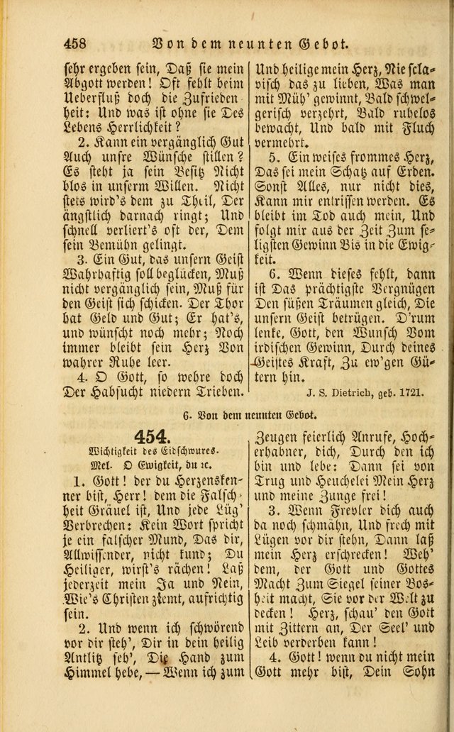 Die Psalmen Davids: nebst einer Sammlung Geistlicher lieder für Oeffentlichen und Privat-Gottesdienst page 460