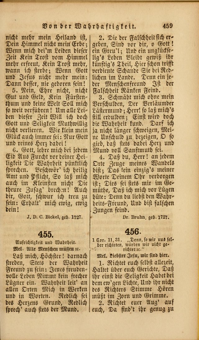 Die Psalmen Davids: nebst einer Sammlung Geistlicher lieder für Oeffentlichen und Privat-Gottesdienst page 461