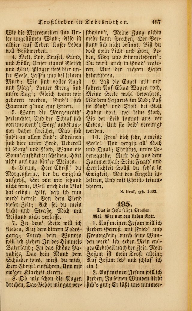 Die Psalmen Davids: nebst einer Sammlung Geistlicher lieder für Oeffentlichen und Privat-Gottesdienst page 489