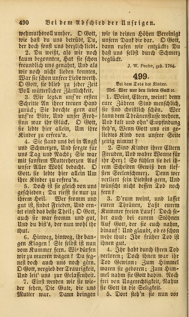 Die Psalmen Davids: nebst einer Sammlung Geistlicher lieder für Oeffentlichen und Privat-Gottesdienst page 492