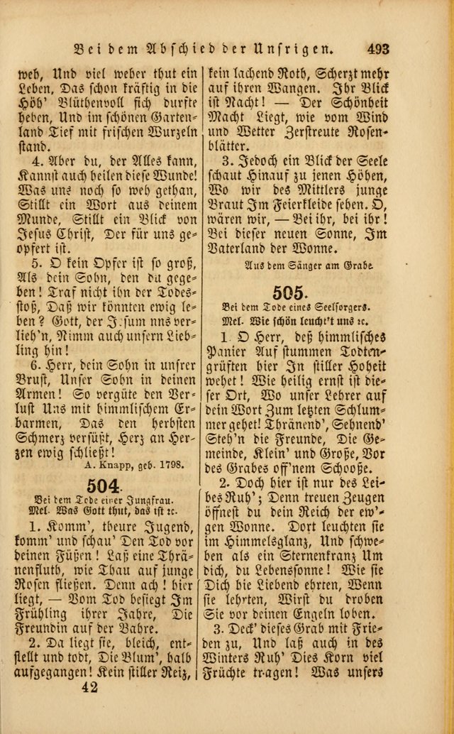 Die Psalmen Davids: nebst einer Sammlung Geistlicher lieder für Oeffentlichen und Privat-Gottesdienst page 495