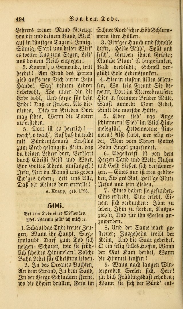 Die Psalmen Davids: nebst einer Sammlung Geistlicher lieder für Oeffentlichen und Privat-Gottesdienst page 496