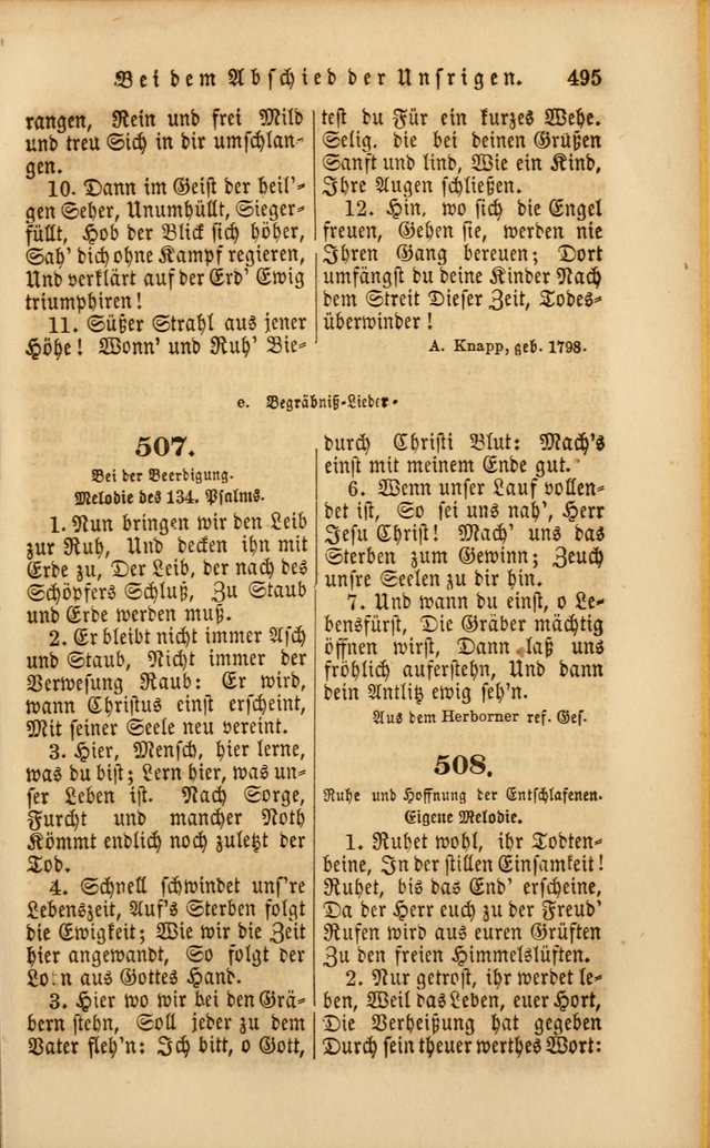 Die Psalmen Davids: nebst einer Sammlung Geistlicher lieder für Oeffentlichen und Privat-Gottesdienst page 497