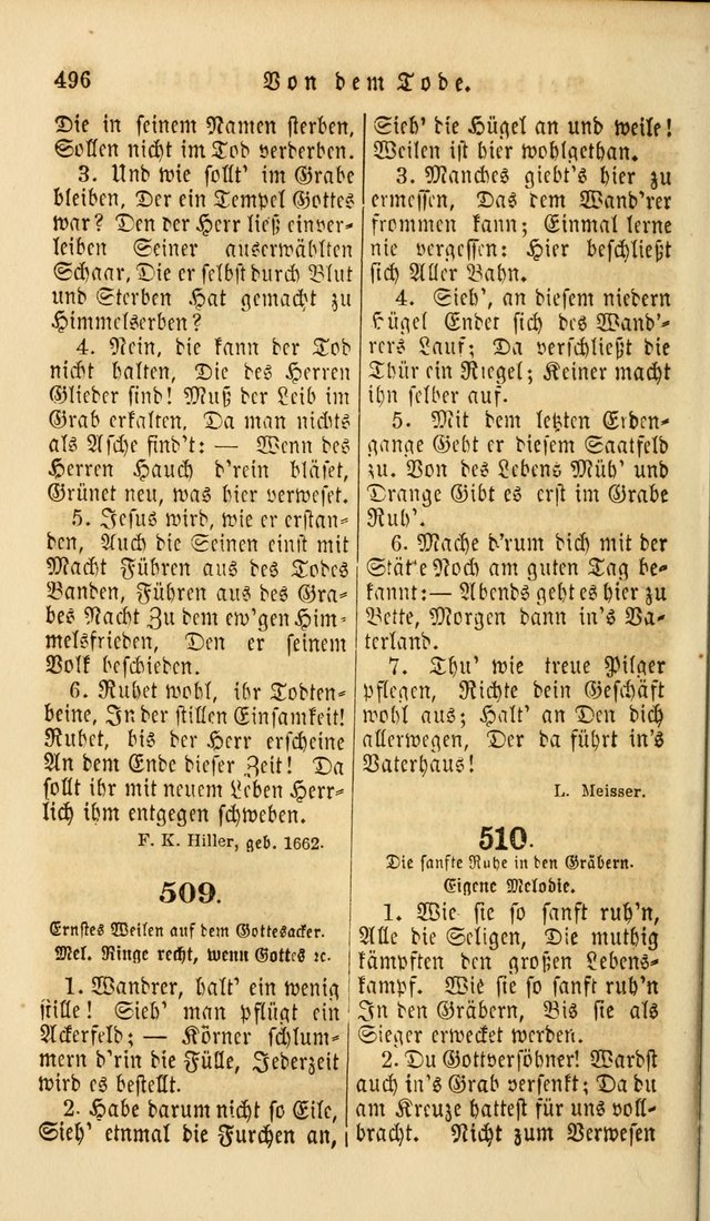 Die Psalmen Davids: nebst einer Sammlung Geistlicher lieder für Oeffentlichen und Privat-Gottesdienst page 498