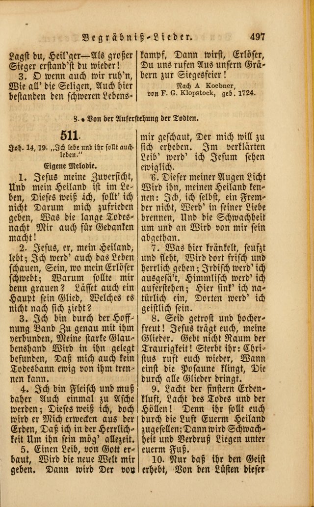 Die Psalmen Davids: nebst einer Sammlung Geistlicher lieder für Oeffentlichen und Privat-Gottesdienst page 499