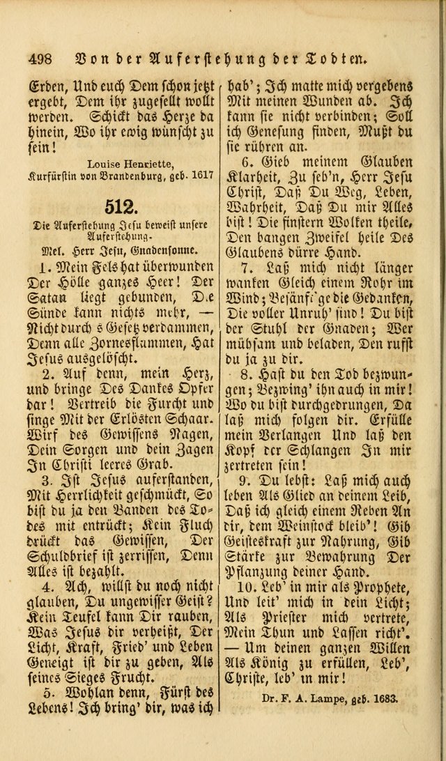 Die Psalmen Davids: nebst einer Sammlung Geistlicher lieder für Oeffentlichen und Privat-Gottesdienst page 500