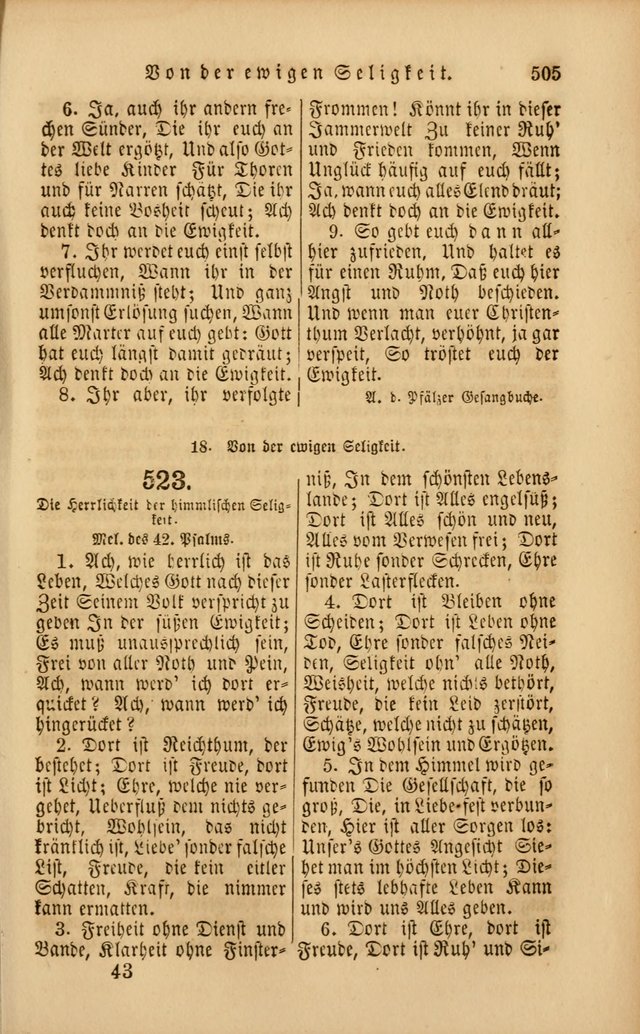 Die Psalmen Davids: nebst einer Sammlung Geistlicher lieder für Oeffentlichen und Privat-Gottesdienst page 507