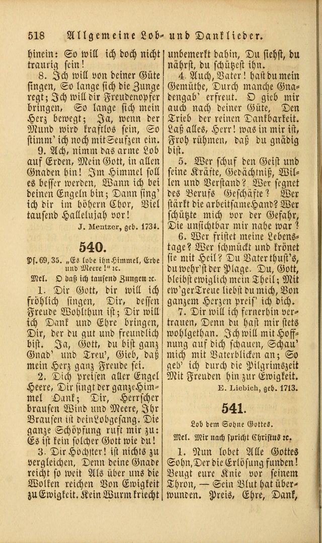 Die Psalmen Davids: nebst einer Sammlung Geistlicher lieder für Oeffentlichen und Privat-Gottesdienst page 520