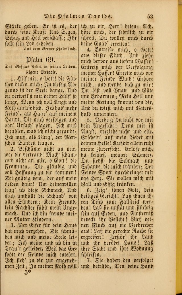 Die Psalmen Davids: nebst einer Sammlung Geistlicher lieder für Oeffentlichen und Privat-Gottesdienst page 53