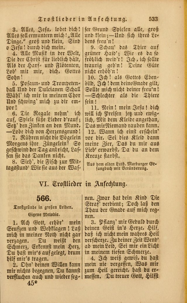 Die Psalmen Davids: nebst einer Sammlung Geistlicher lieder für Oeffentlichen und Privat-Gottesdienst page 535