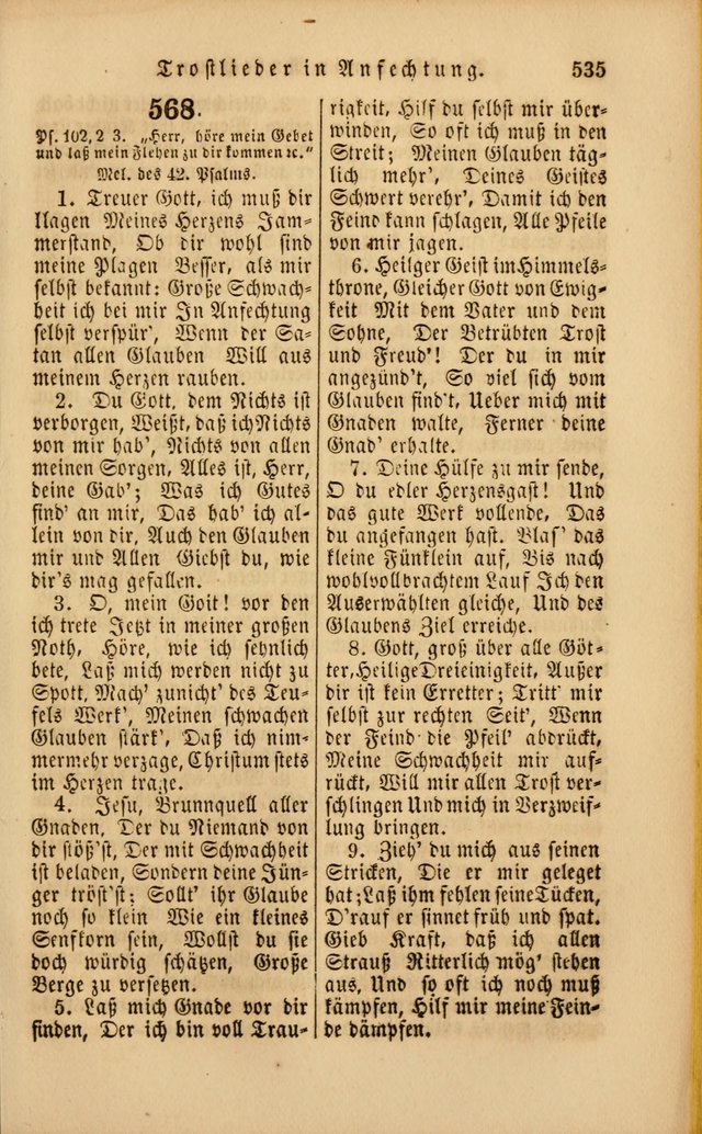 Die Psalmen Davids: nebst einer Sammlung Geistlicher lieder für Oeffentlichen und Privat-Gottesdienst page 537