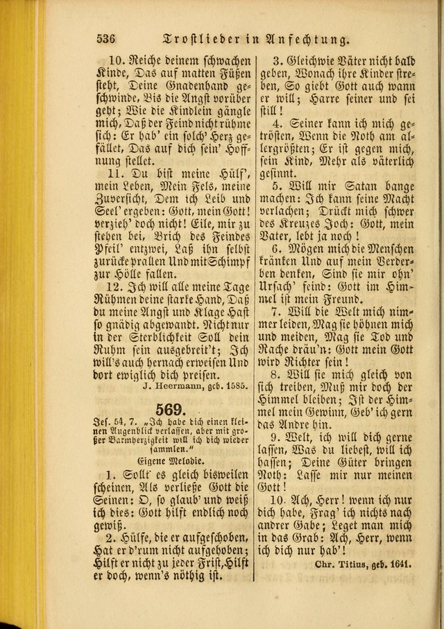 Die Psalmen Davids: nebst einer Sammlung Geistlicher lieder für Oeffentlichen und Privat-Gottesdienst page 538