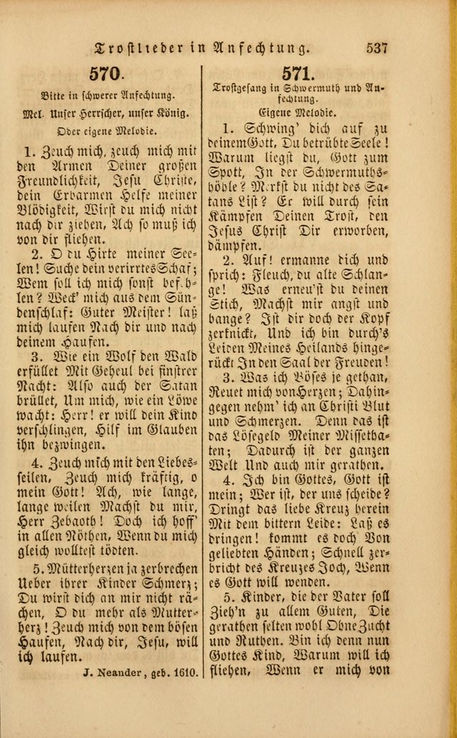 Die Psalmen Davids: nebst einer Sammlung Geistlicher lieder für Oeffentlichen und Privat-Gottesdienst page 539