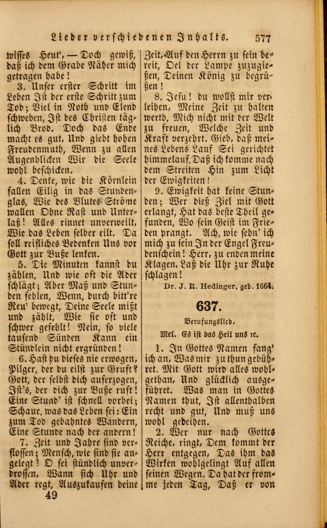 Die Psalmen Davids: nebst einer Sammlung Geistlicher lieder für Oeffentlichen und Privat-Gottesdienst page 579