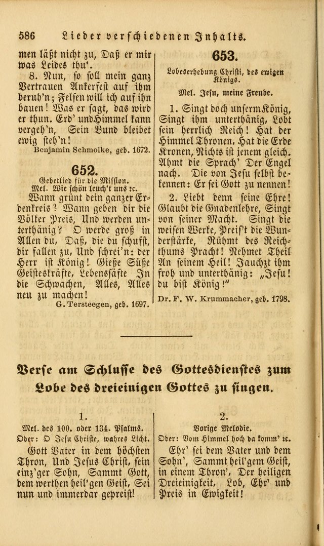 Die Psalmen Davids: nebst einer Sammlung Geistlicher lieder für Oeffentlichen und Privat-Gottesdienst page 588