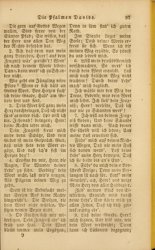 Die Psalmen Davids: nebst einer Sammlung Geistlicher lieder für Oeffentlichen und Privat-Gottesdienst page 97