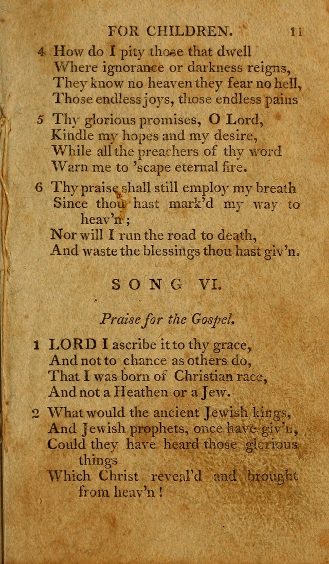 Divine Songs: attempted in easy language, for the use of children page 11