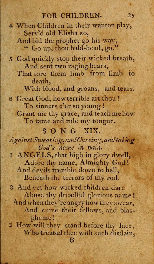 Divine Songs: attempted in easy language, for the use of children page 25