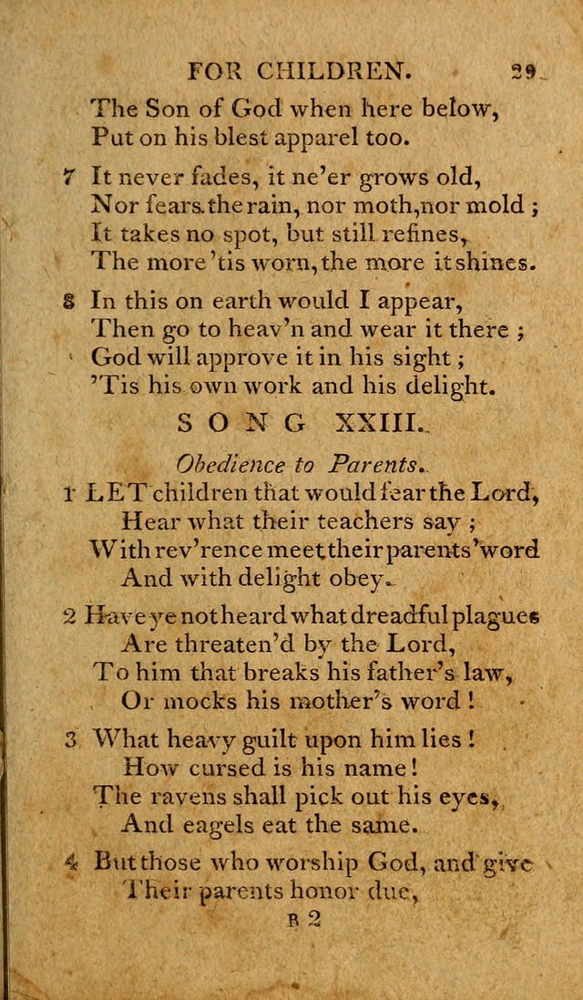 Divine Songs: attempted in easy language, for the use of children page 29