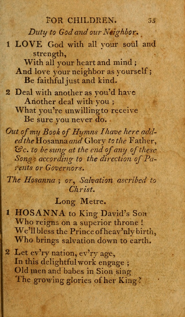 Divine Songs: attempted in easy language, for the use of children page 35