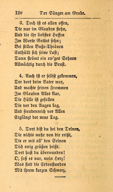 Der Sänger am Grabe: Eine Auswahl Lieder zum Gebrauch bei Leichen-Begängnissen, wie auch Trost-Lieder für Solche, die um geliebte Todte trauern page 116