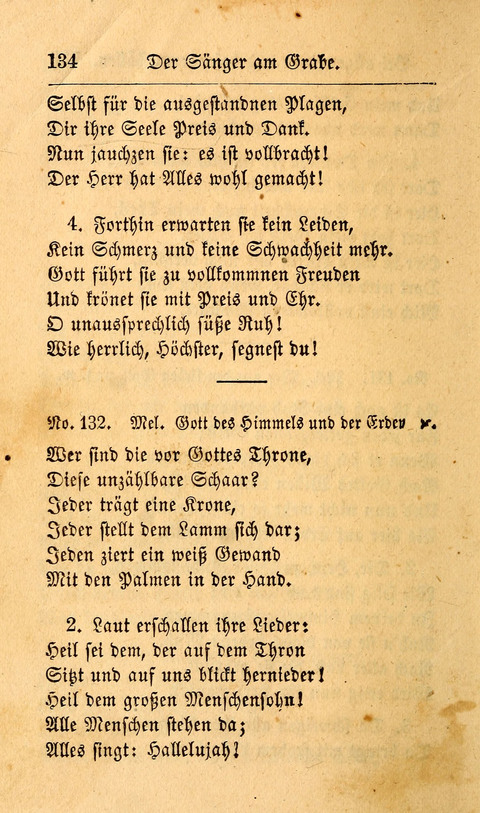 Der Sänger am Grabe: Eine Auswahl Lieder zum Gebrauch bei Leichen-Begängnissen, wie auch Trost-Lieder für Solche, die um geliebte Todte trauern page 130