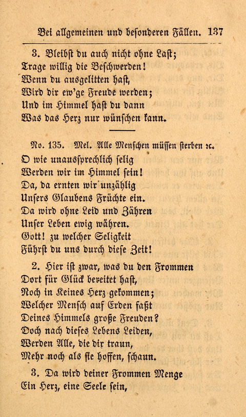 Der Sänger am Grabe: Eine Auswahl Lieder zum Gebrauch bei Leichen-Begängnissen, wie auch Trost-Lieder für Solche, die um geliebte Todte trauern page 133