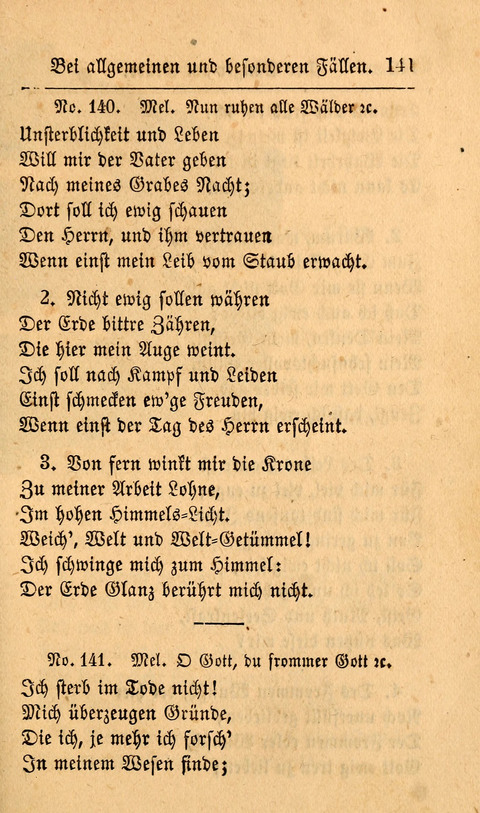 Der Sänger am Grabe: Eine Auswahl Lieder zum Gebrauch bei Leichen-Begängnissen, wie auch Trost-Lieder für Solche, die um geliebte Todte trauern page 137