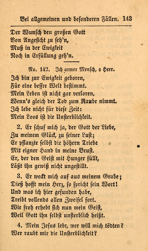 Der Sänger am Grabe: Eine Auswahl Lieder zum Gebrauch bei Leichen-Begängnissen, wie auch Trost-Lieder für Solche, die um geliebte Todte trauern page 139