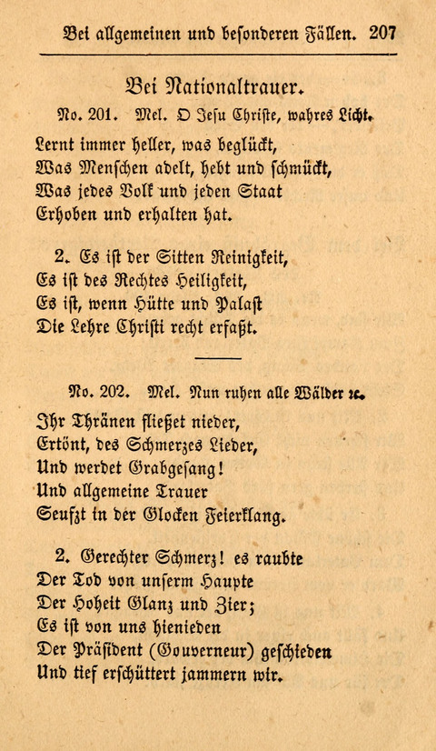 Der Sänger am Grabe: Eine Auswahl Lieder zum Gebrauch bei Leichen-Begängnissen, wie auch Trost-Lieder für Solche, die um geliebte Todte trauern page 203