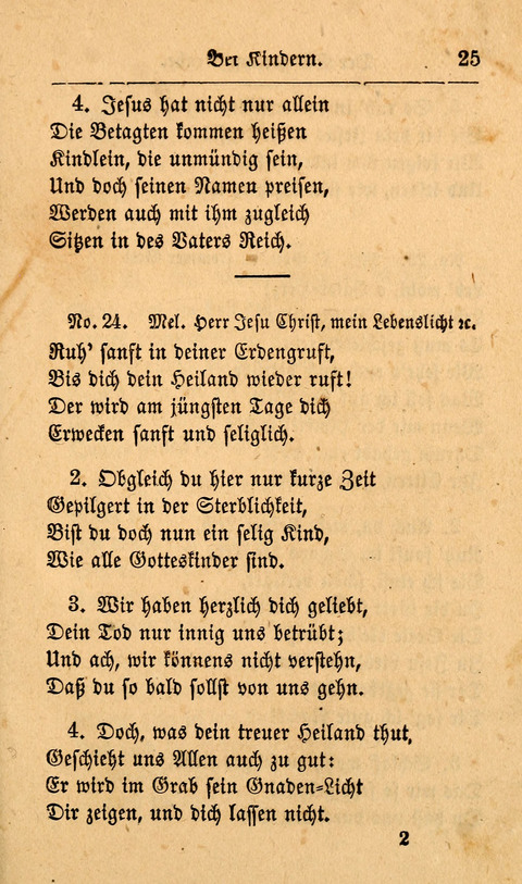 Der Sänger am Grabe: Eine Auswahl Lieder zum Gebrauch bei Leichen-Begängnissen, wie auch Trost-Lieder für Solche, die um geliebte Todte trauern page 21