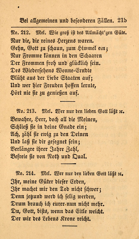 Der Sänger am Grabe: Eine Auswahl Lieder zum Gebrauch bei Leichen-Begängnissen, wie auch Trost-Lieder für Solche, die um geliebte Todte trauern page 211