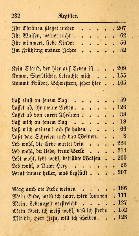 Der Sänger am Grabe: Eine Auswahl Lieder zum Gebrauch bei Leichen-Begängnissen, wie auch Trost-Lieder für Solche, die um geliebte Todte trauern page 228