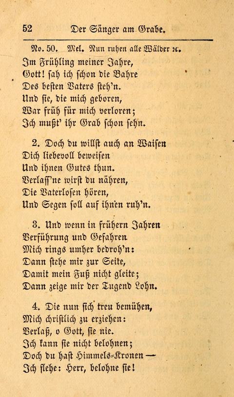 Der Sänger am Grabe: Eine Auswahl Lieder zum Gebrauch bei Leichen-Begängnissen, wie auch Trost-Lieder für Solche, die um geliebte Todte trauern page 48