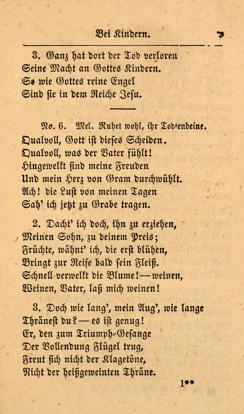 Der Sänger am Grabe: Eine Auswahl Lieder zum Gebrauch bei Leichen-Begängnissen, wie auch Trost-Lieder für Solche, die um geliebte Todte trauern page 5